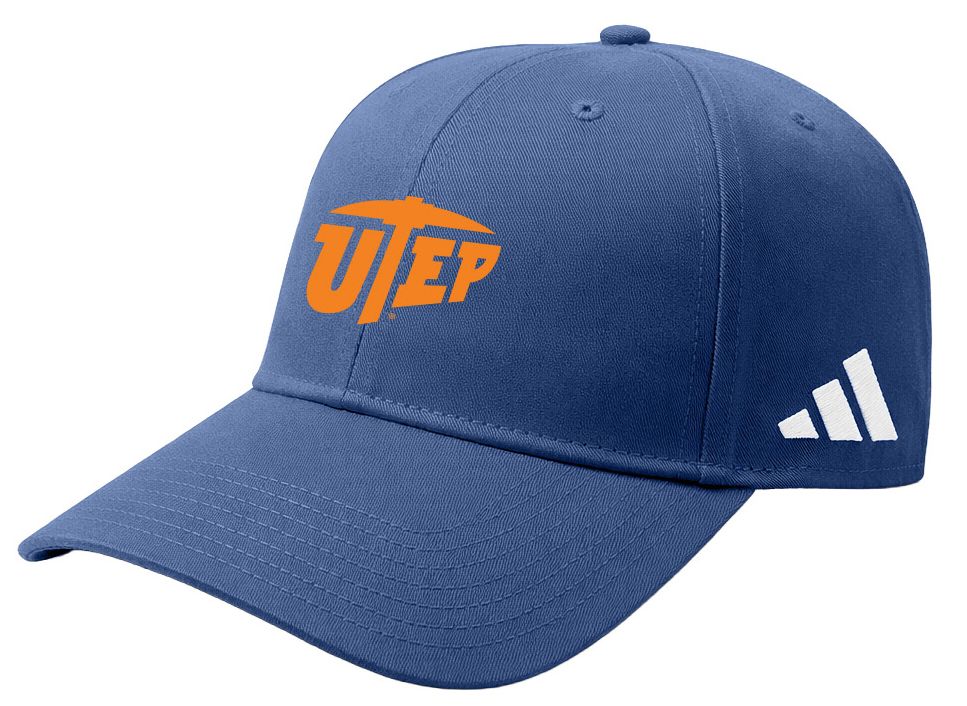 adidas Adult UTEP Miners Navy Washed Slouch Adjustable Hat