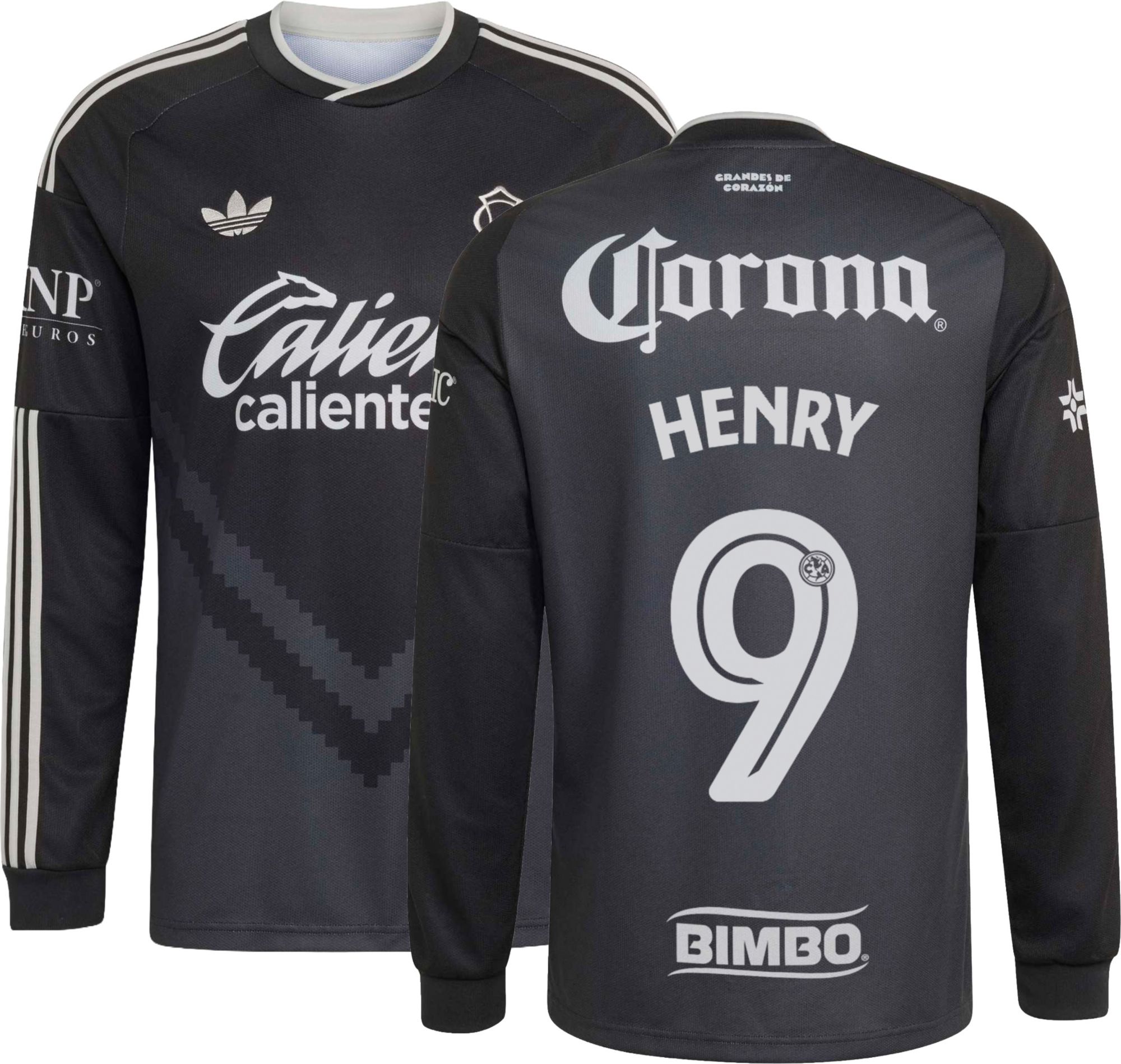 adidas Adult Club America Henry Martin 2026 Away Long Sleeve Replica Jersey
