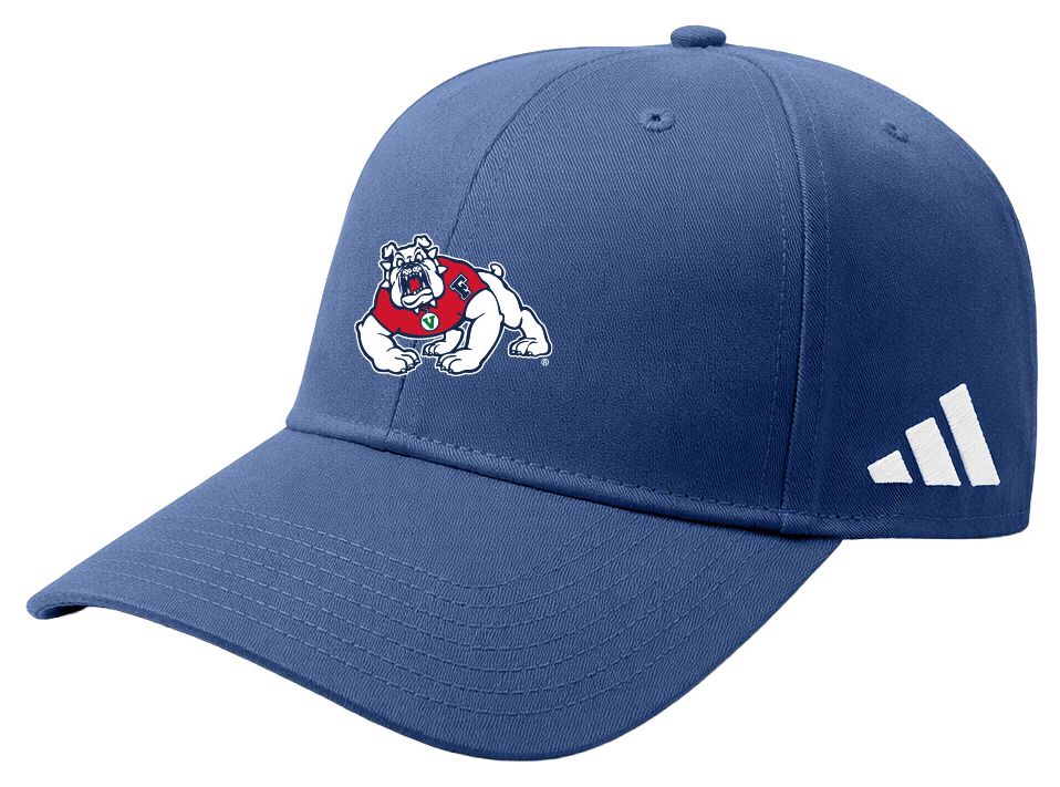 adidas Adult Fresno State Bulldogs Navy Washed Slouch Adjustable Hat