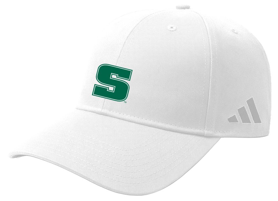 adidas Adult Slippery Rock University White Washed Slouch Adjustable Hat