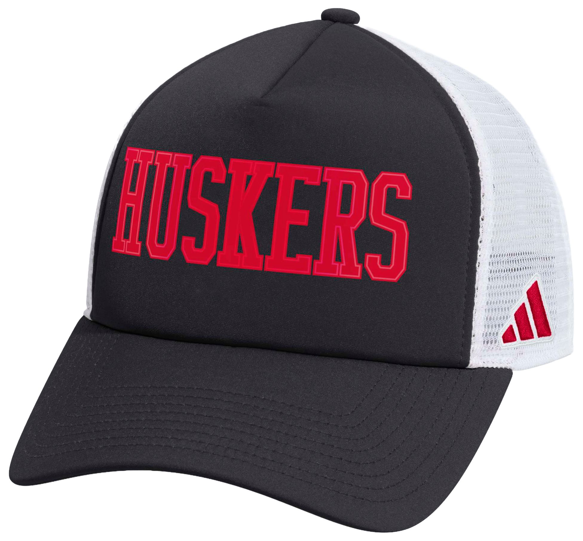 adidas Adult Nebraska Cornhusker Our Red Burns Brighter Adjustable Trucker Hat