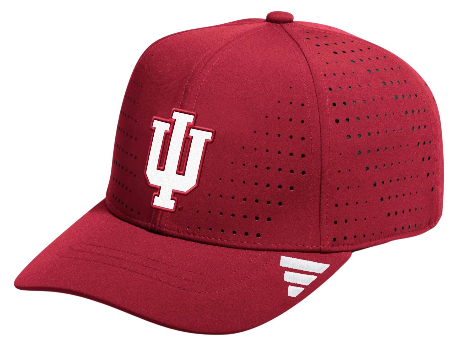 adidas Adult Indiana Hoosiers Structured Adjustable Performance Cap, Men's, Red