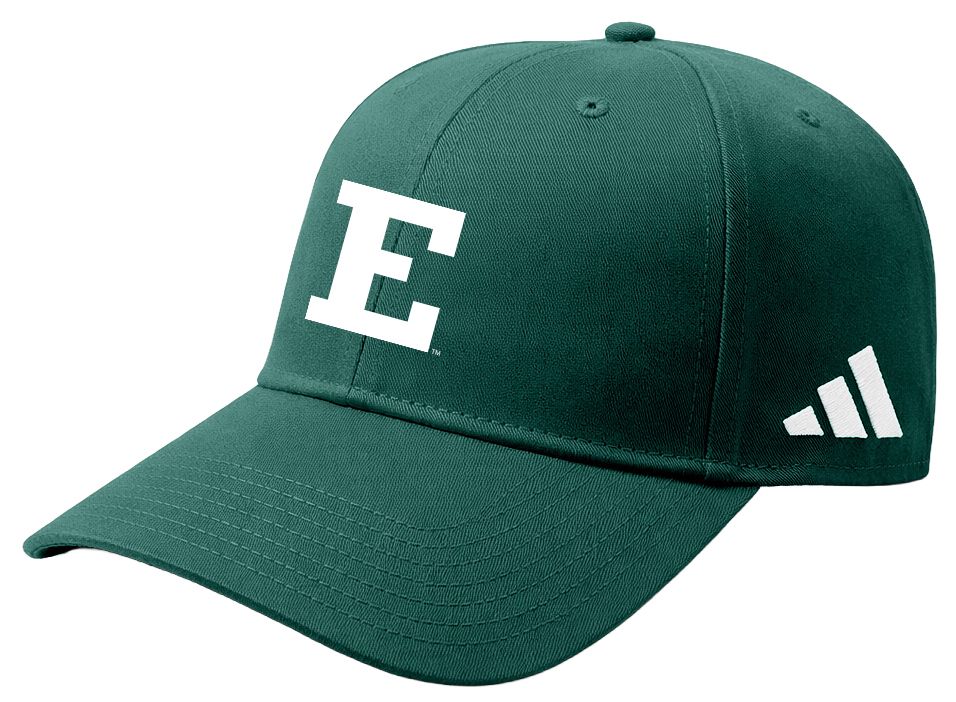 adidas Adult Eastern Michigan Eagles Green Washed Slouch Adjustable Hat