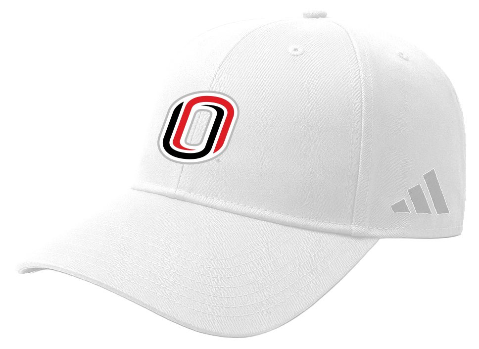 adidas Adult Nebraska-Omaha Mavericks White Washed Slouch Adjustable Hat, Men's