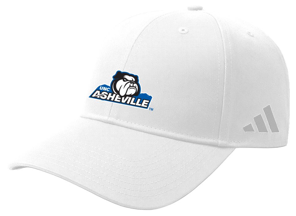 adidas Adult UNC Asheville Bulldogs White Washed Slouch Adjustable Hat