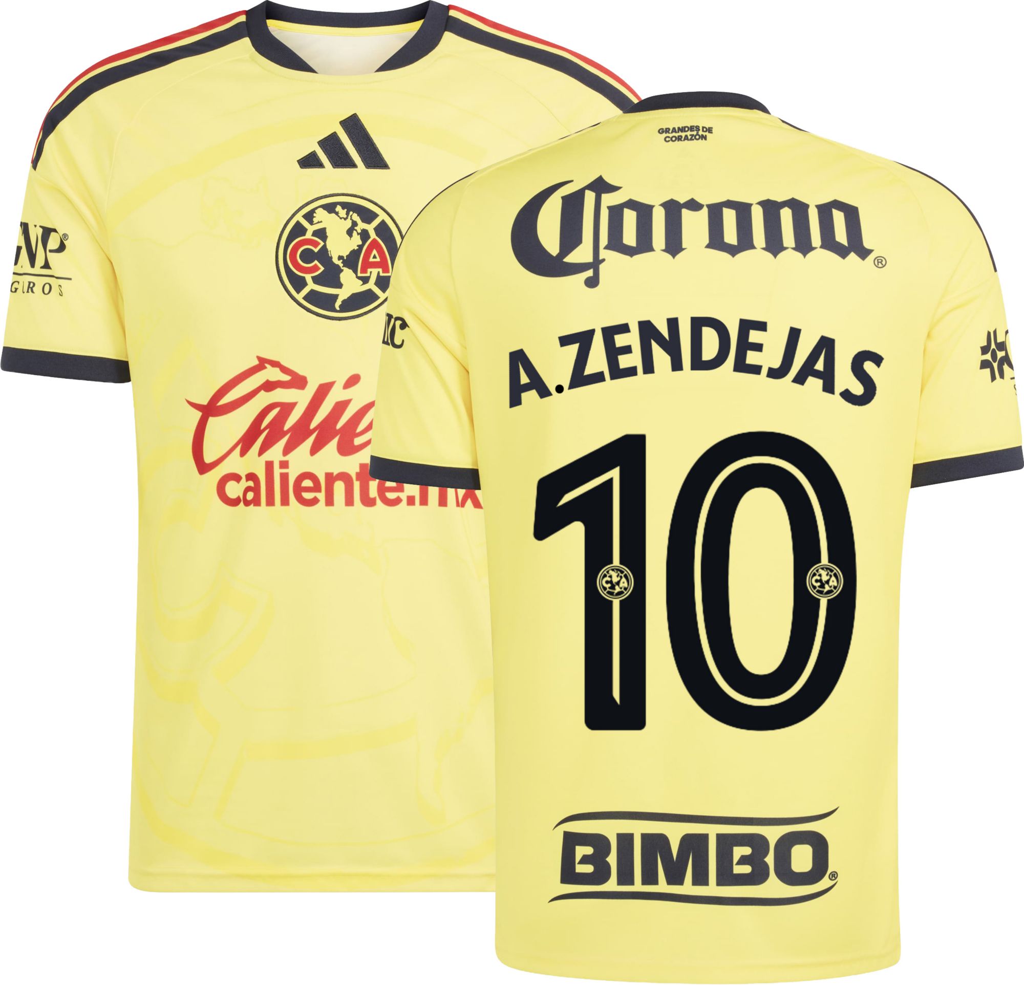 adidas Adult Club America Alex Zendejas 2026 Home Replica Jersey