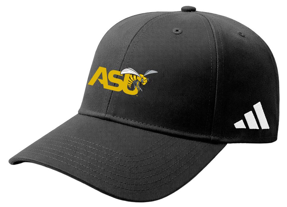 adidas Adult Alabama State Hornets Black Washed Slouch Adjustable Hat