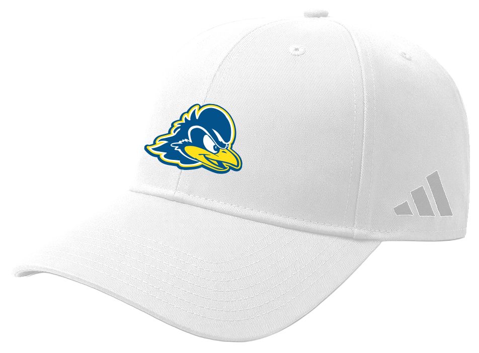 adidas Adult Delaware Fightin' Blue Hens White Washed Slouch Adjustable Hat, Men's