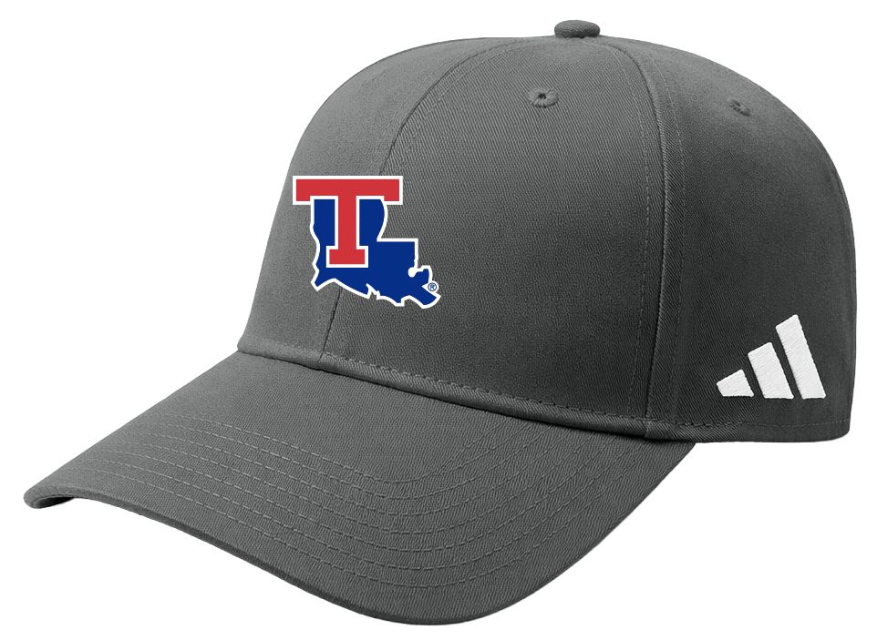 adidas Adult Louisiana Tech Bulldogs Grey Washed Slouch Adjustable Hat