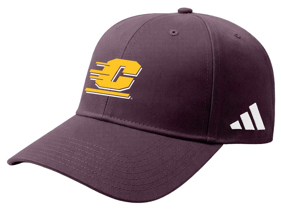 adidas Adult Central Michigan Chippewas Maroon Washed Slouch Adjustable Hat