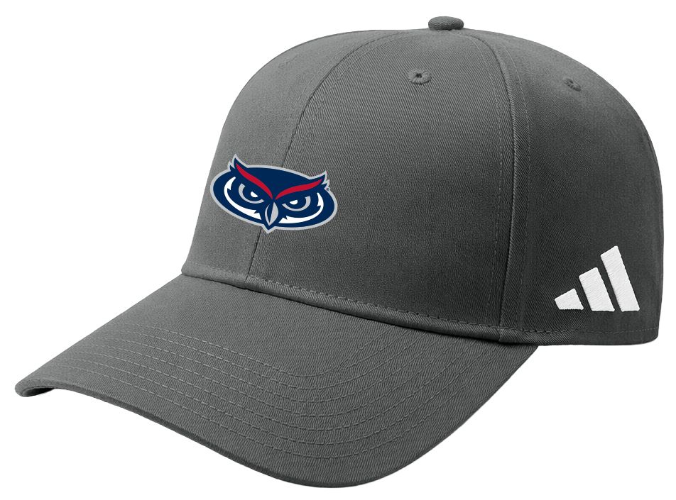 adidas Adult Florida Atlantic Owls Grey Washed Slouch Adjustable Hat