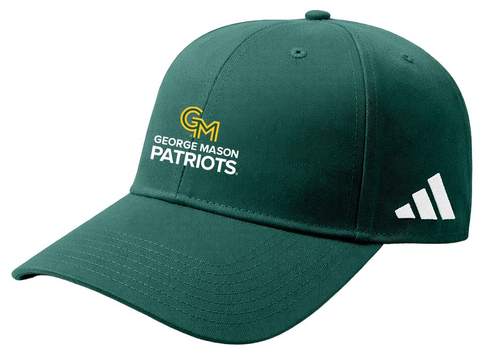 adidas Adult George Mason Patriots Green Washed Slouch Adjustable Hat