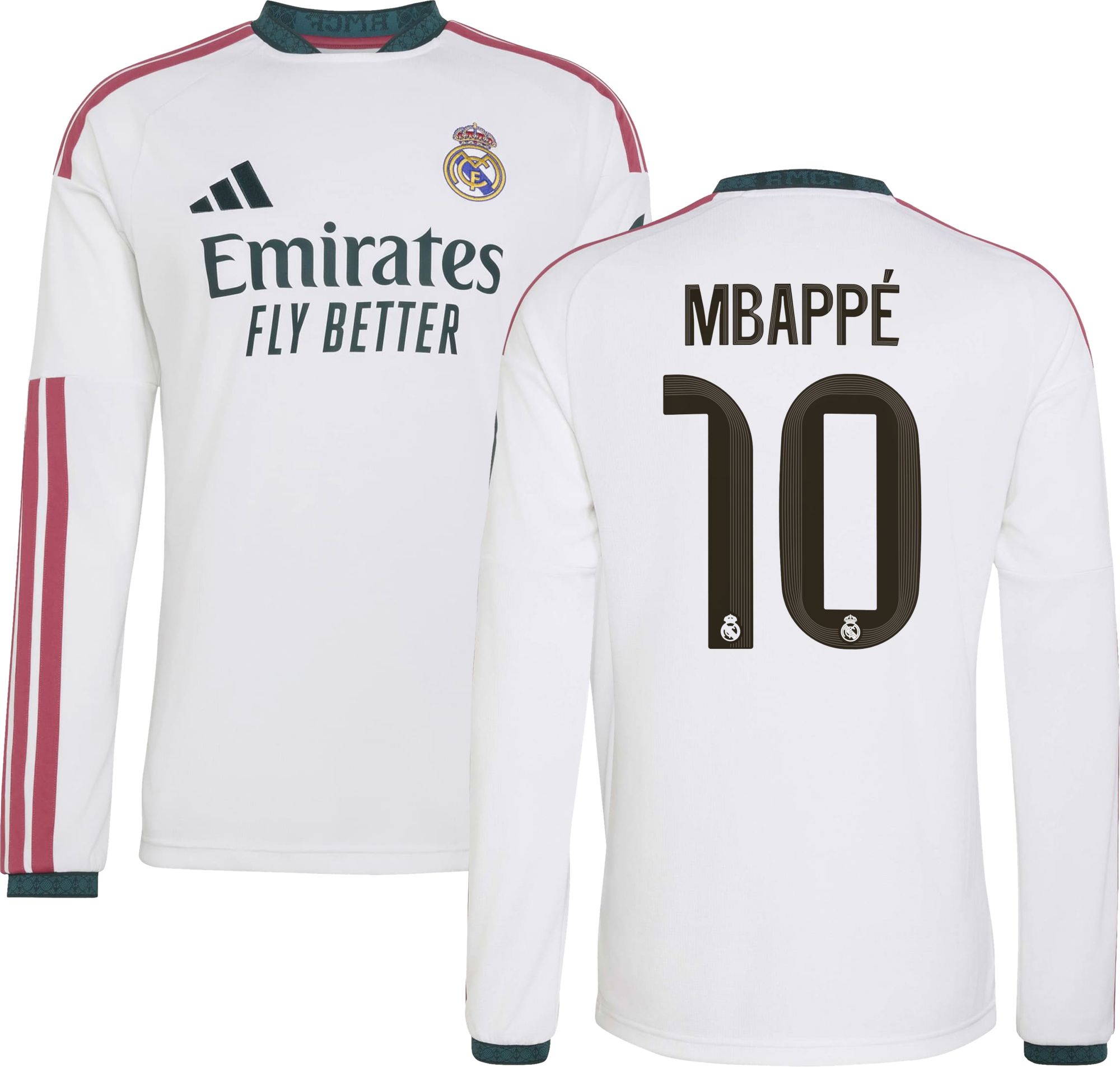 adidas Adult Real Madrid Kylian Mbappe Home Replica Jersey