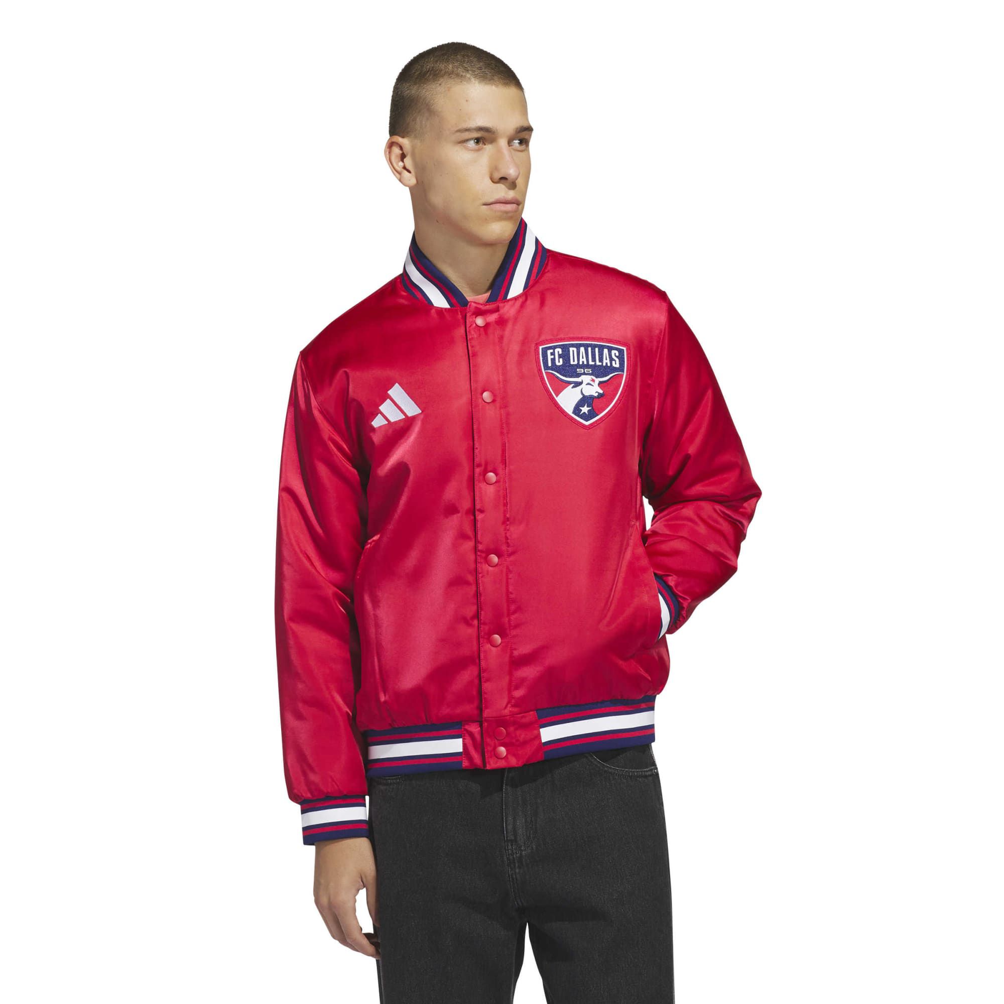 adidas Adult FC Dallas Red Varsity Jacket