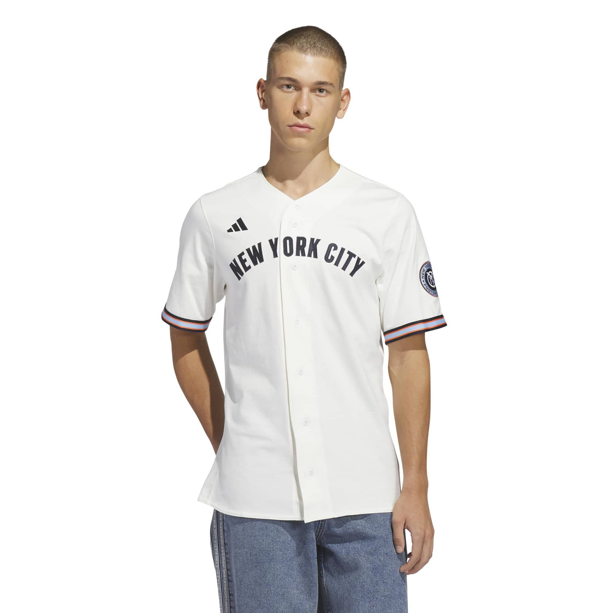 adidas Adult New York City FC Off-White 2026 Alternate Jersey, Men's, Medium