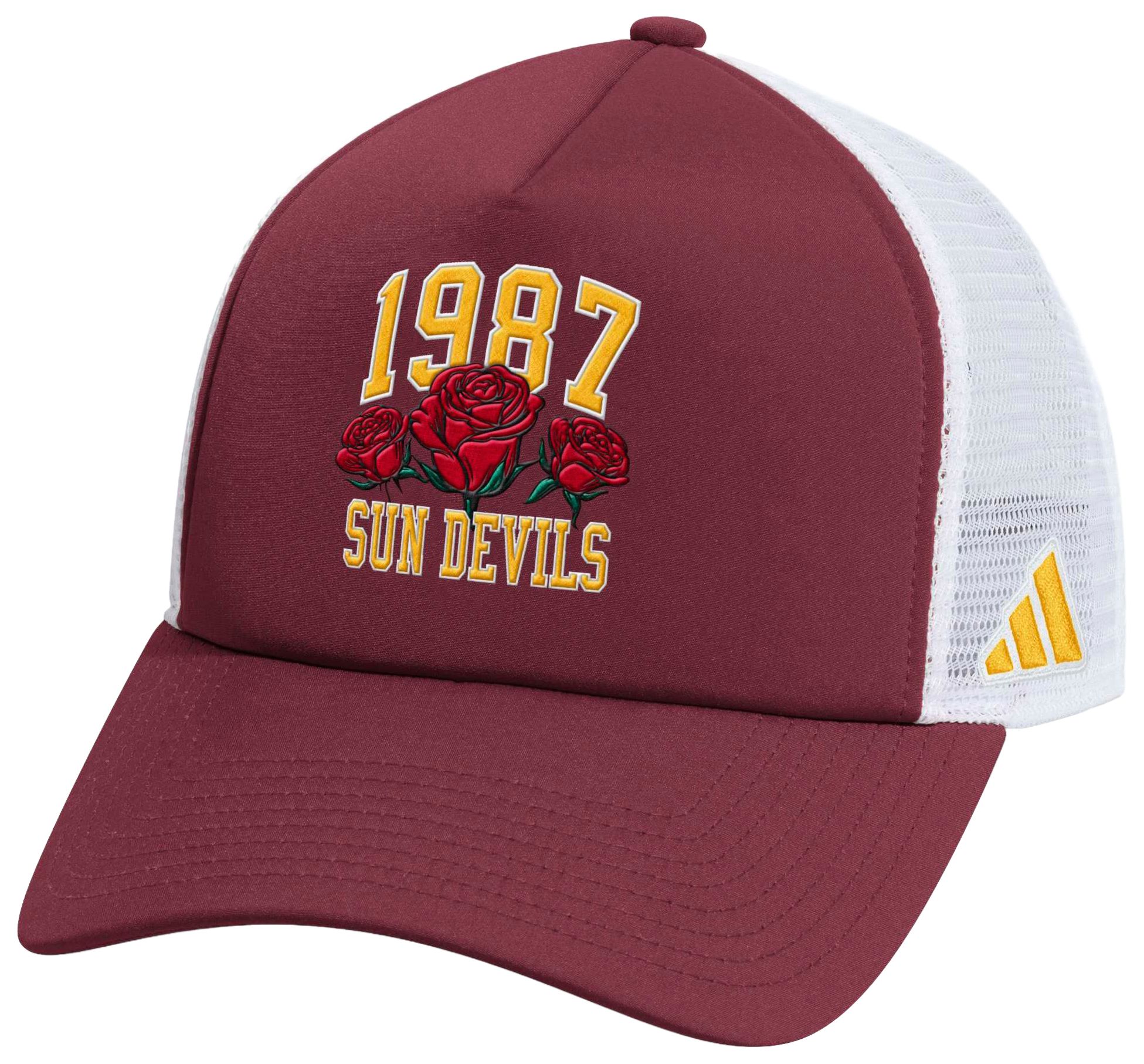 adidas Adult Arizona State Sun Devils '87 Rose Bowl Adjustable Trucker Hat