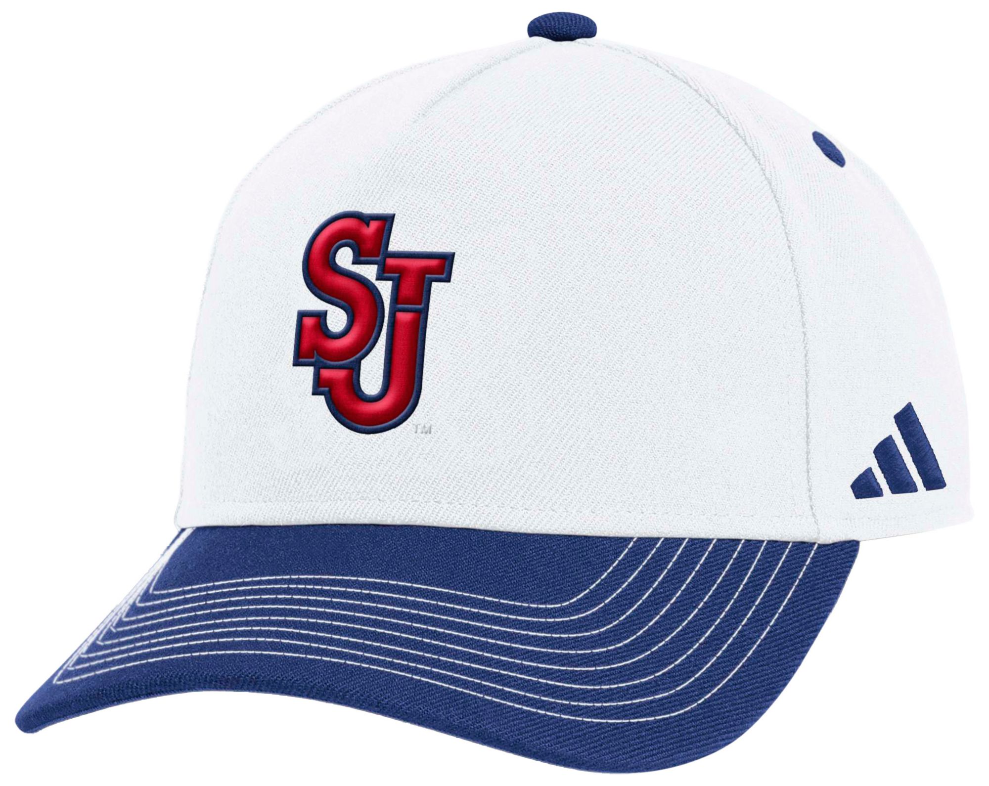 adidas Adult St. John's Red Storm White Locker Room A-Frame Adjustable Hat