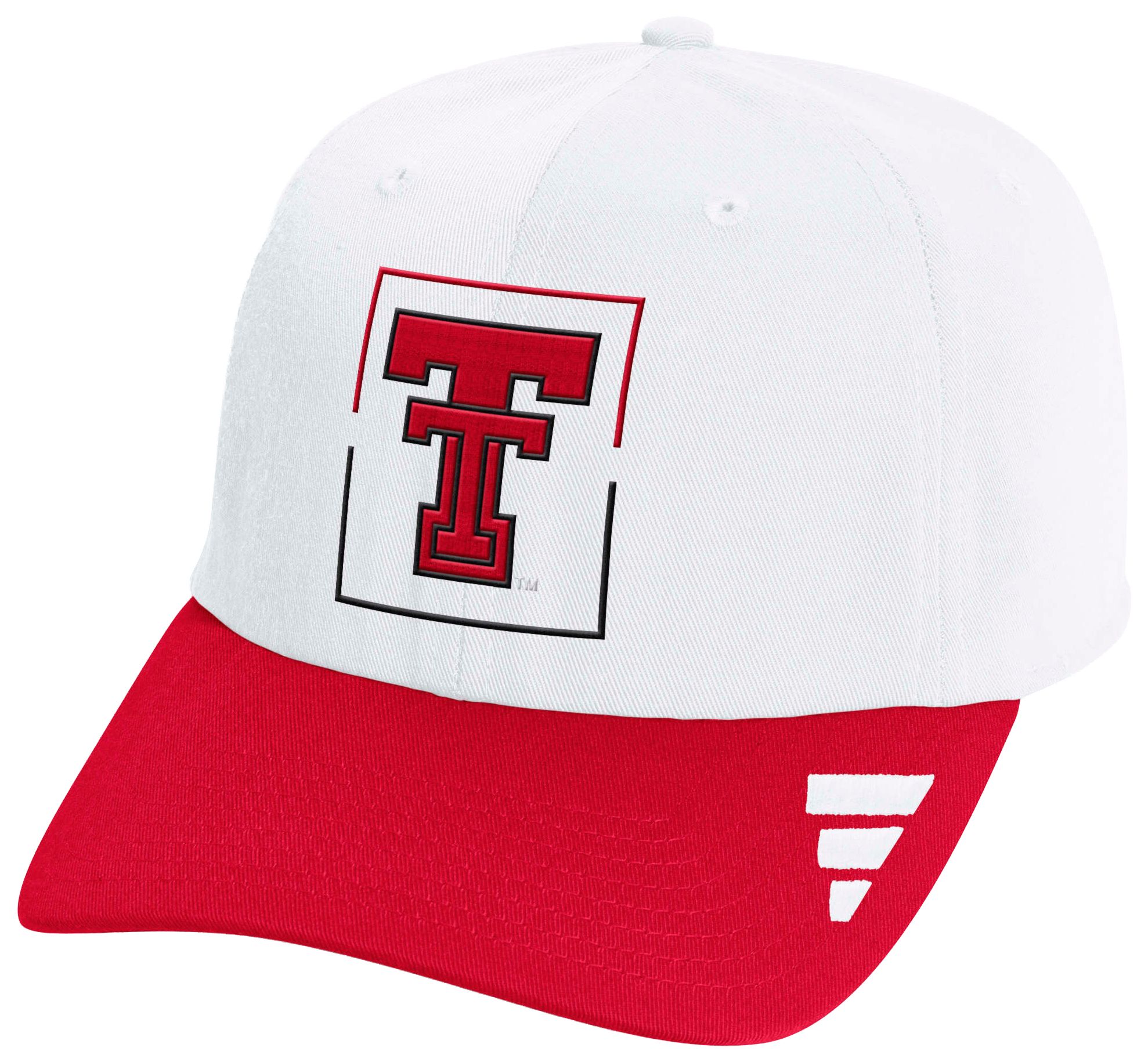 adidas Adult Texas Tech Red Raiders White Locker Room Slouch Adjustable Hat