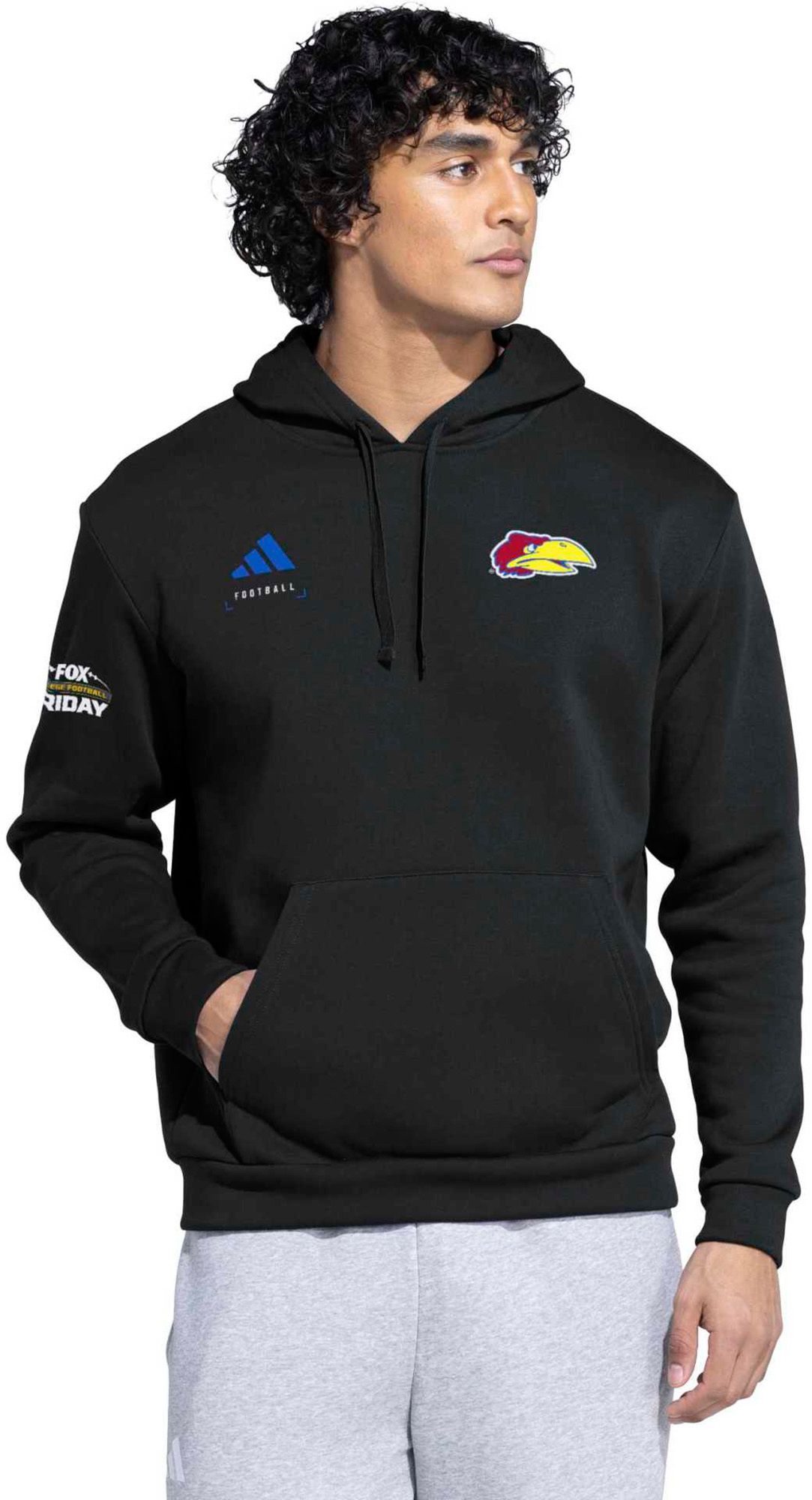 adidas Adult Kansas Jayhawks Big Noon Kickoff Football Hoodie
