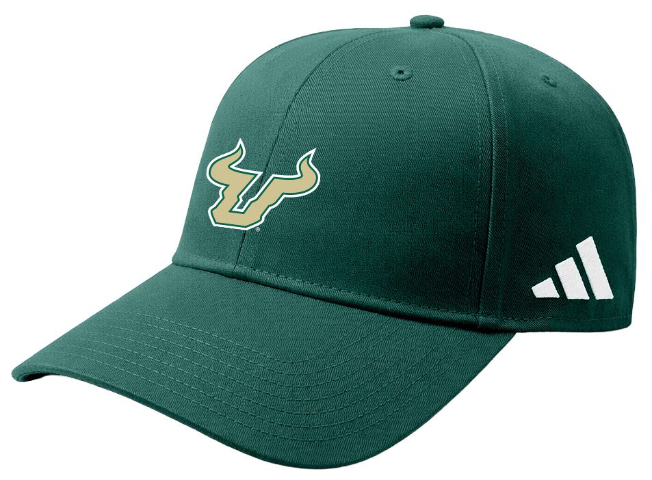 adidas Adult South Florida Bulls Green Washed Slouch Adjustable Hat