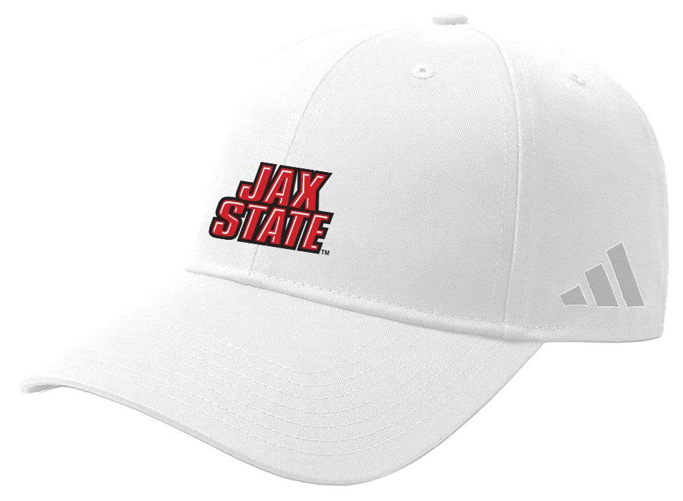 adidas Adult Jacksonville State Gamecocks White Washed Slouch Adjustable Hat, Men's