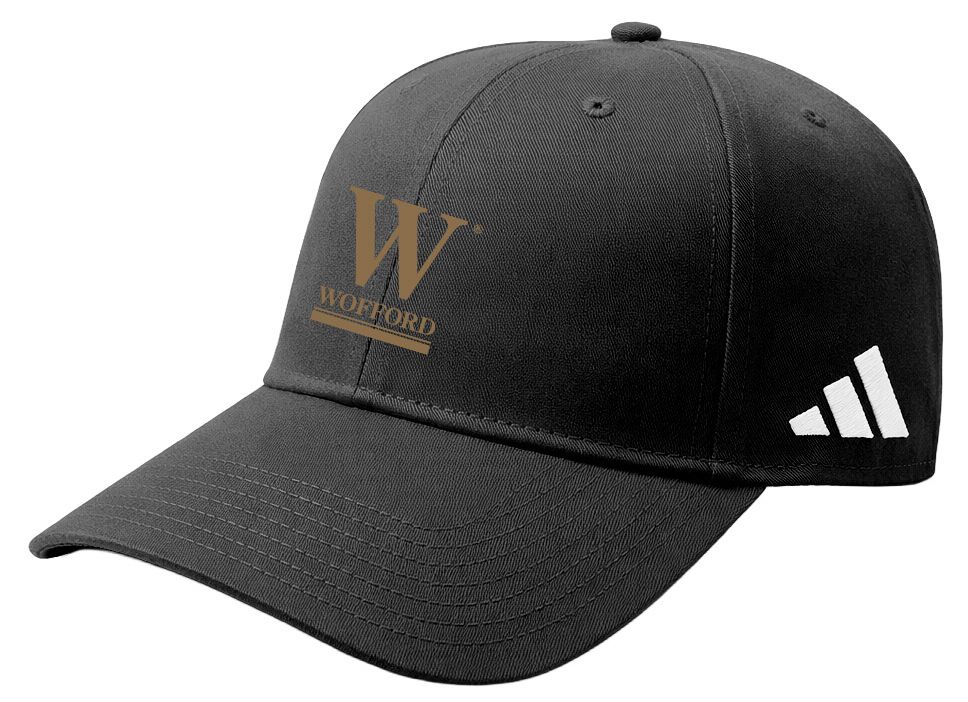 adidas Adult Wofford Terriers Black Washed Slouch Adjustable Hat