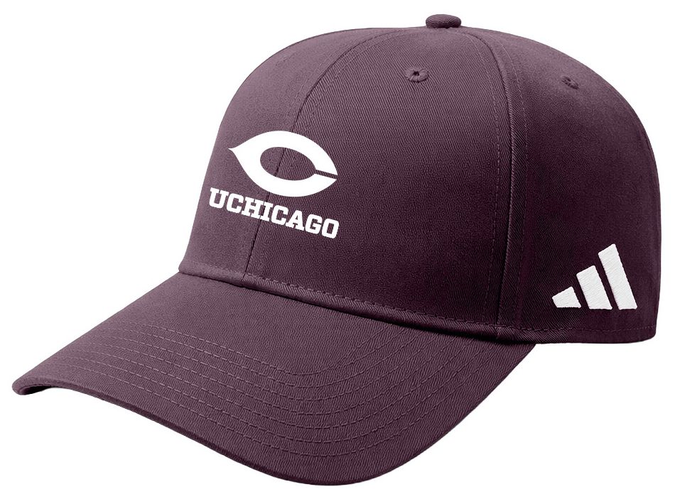 adidas Adult Chicago Maroons Maroon Washed Slouch Adjustable Hat, Men's, Red
