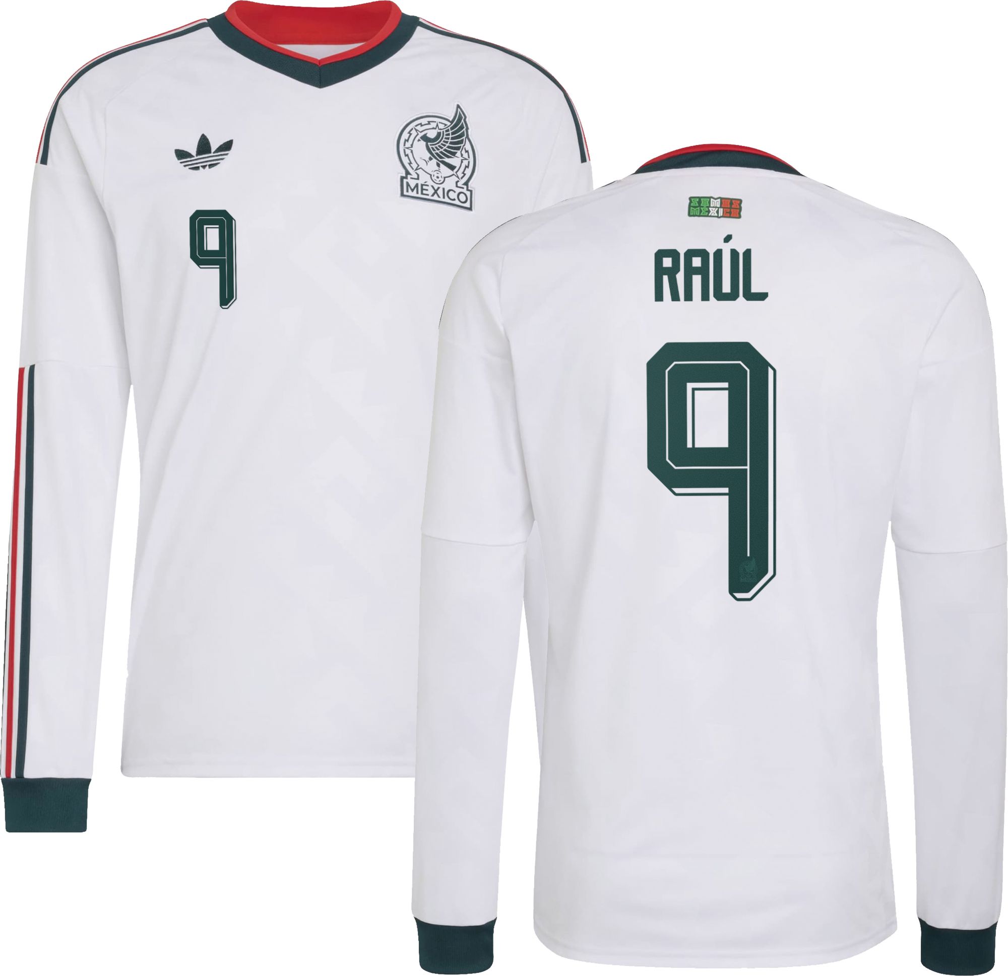adidas Adult Mexico Raul Jimenez #9 2026 Away Long Sleeve Replica Jersey