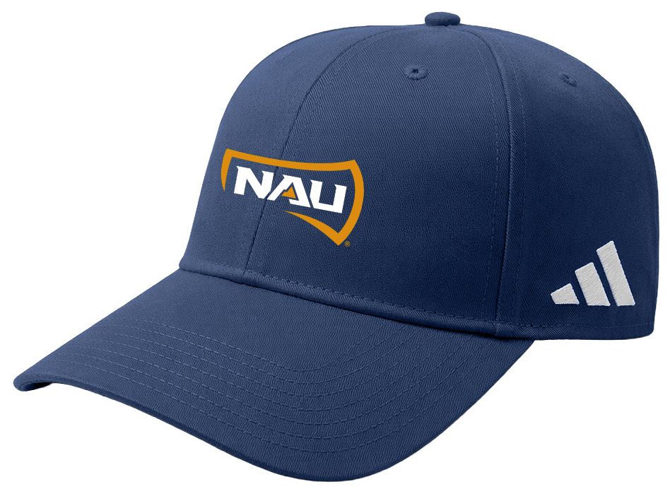 adidas Adult Northern Arizona Lumberjacks Navy Washed Slouch Adjustable Hat