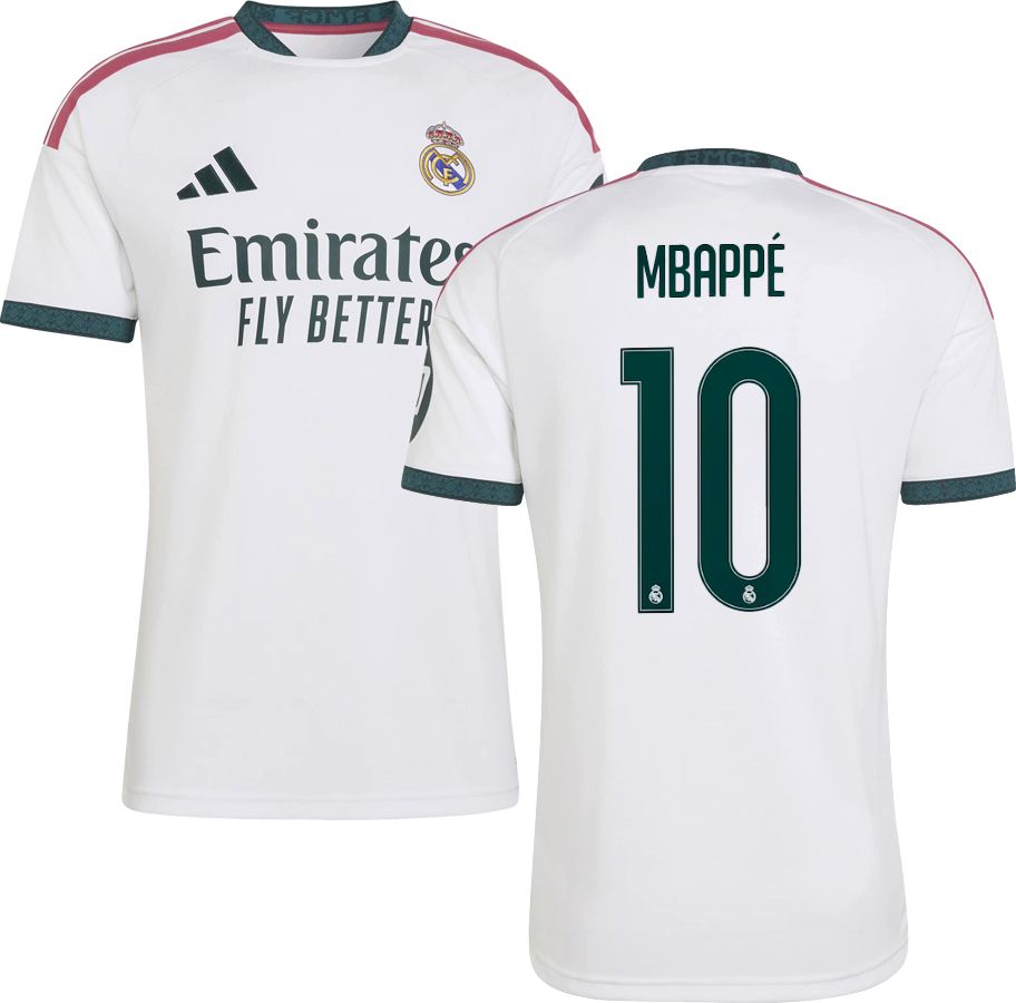 adidas Adult Real Madrid Kylian Mbappe #10 2026 Home Replica Jersey