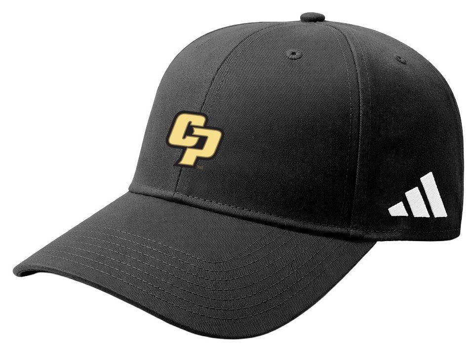 adidas Adult Cal Poly Mustangs Black Washed Slouch Adjustable Hat, Men's