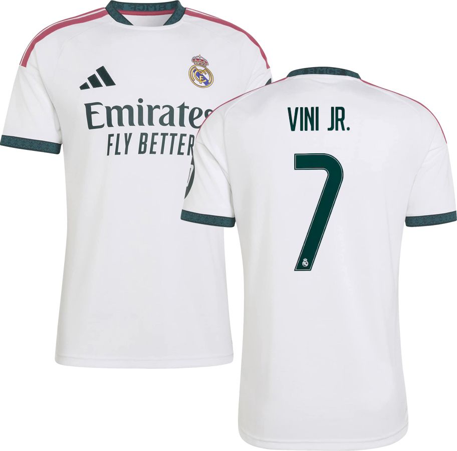 adidas Adult Real Madrid Vinicius Junior #7 2026 Home Replica Jersey