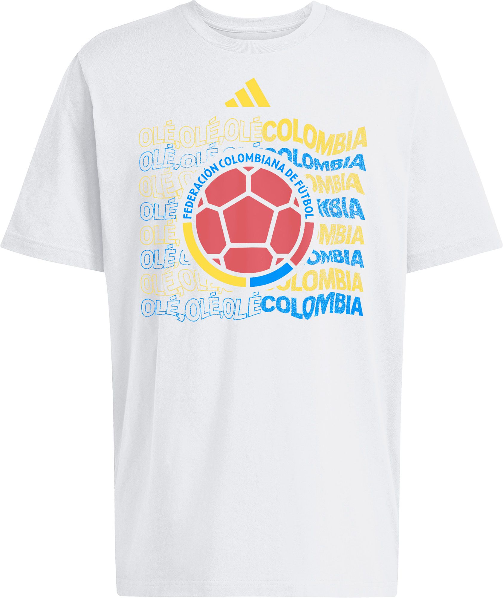 adidas Adult Colombia White Graphic T-Shirt
