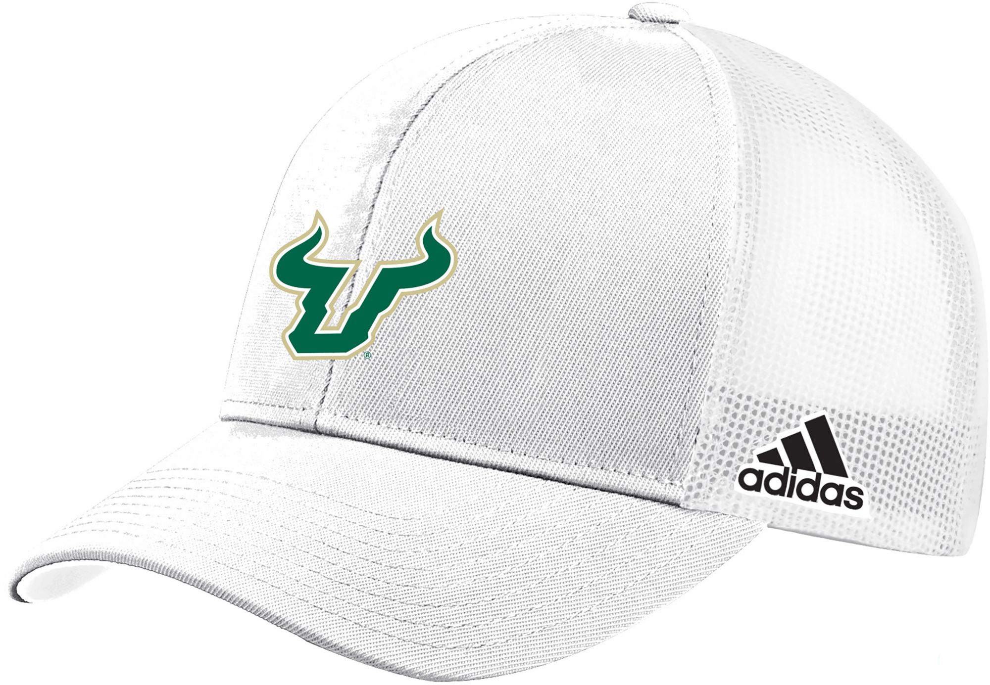 adidas Adult South Florida Bulls White Structured Adjustable Trucker Hat