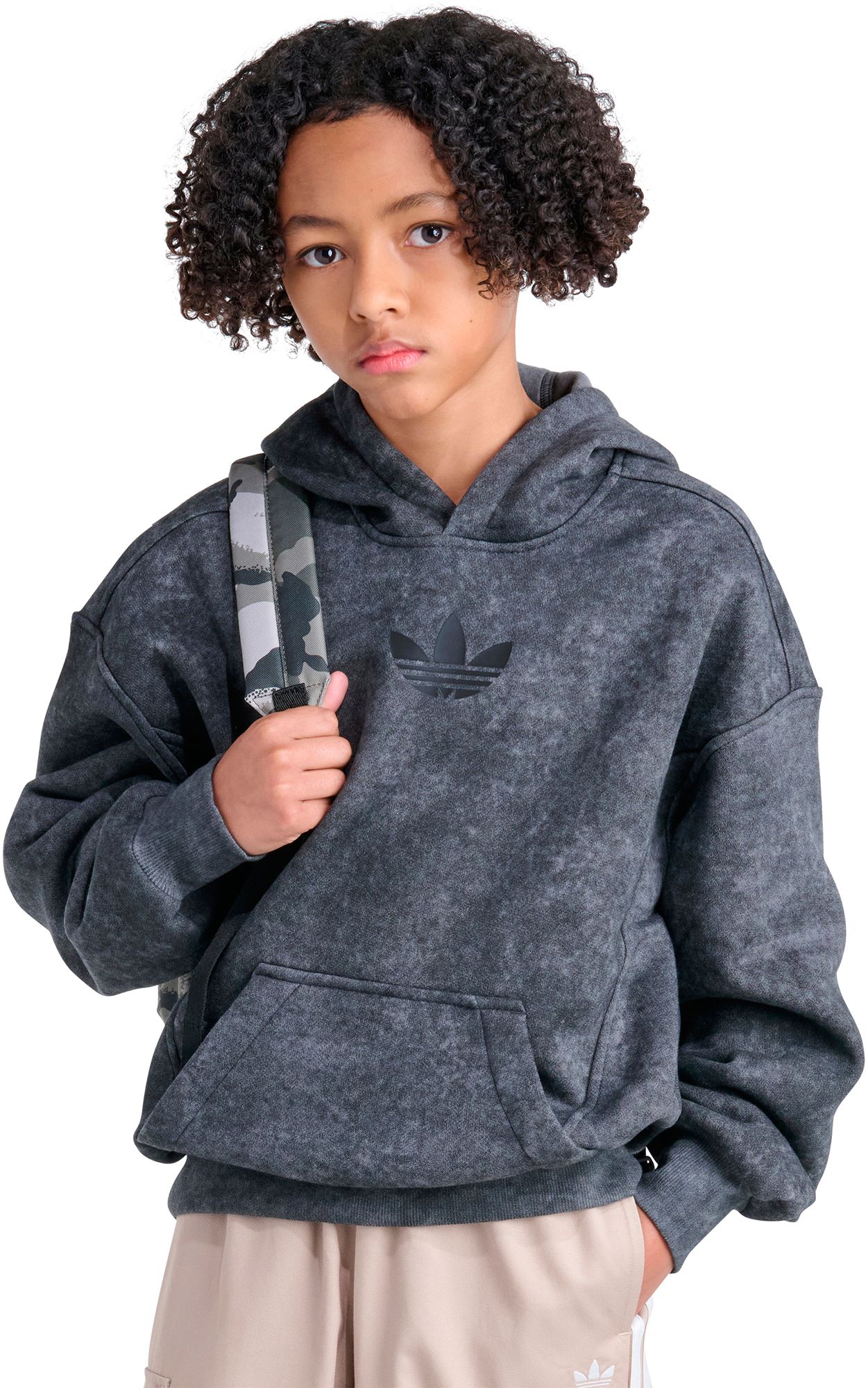 adidas Boys' Originals Trefoil Wash Hoodie