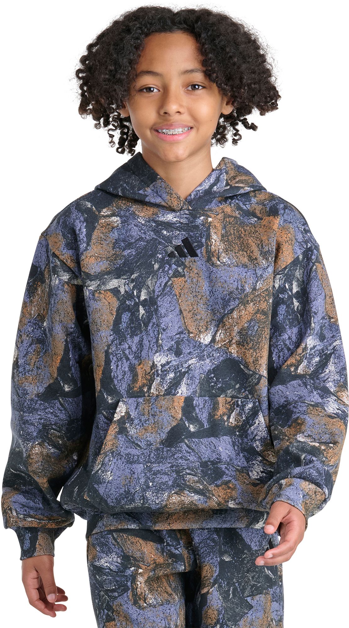 adidas Boys' Rock Camo Pullover Hoodie