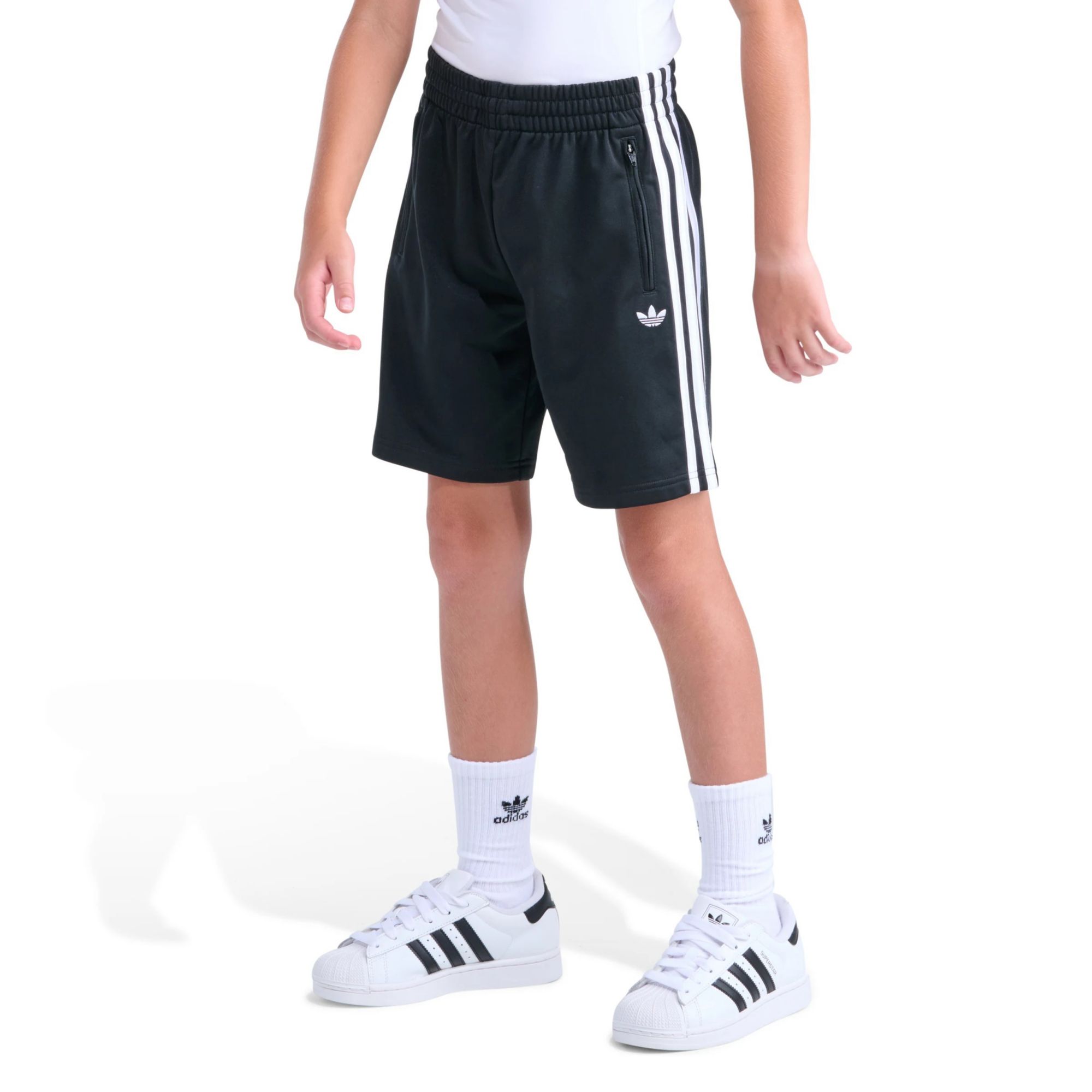 adidas Youth Originals Elastic Waistband 3-Stripe Tricot Short