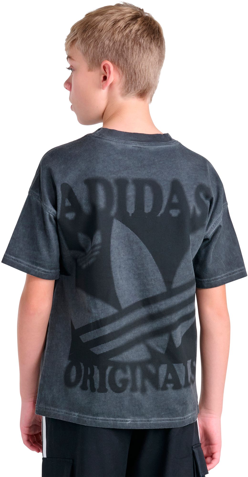 adidas Boys' Originals Logo Washed Graphic Tee