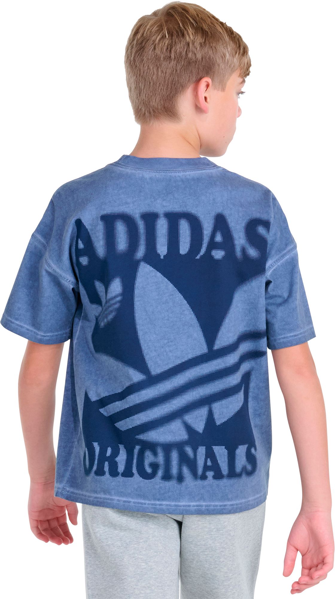 adidas Boys' Originals Logo Washed Graphic Tee