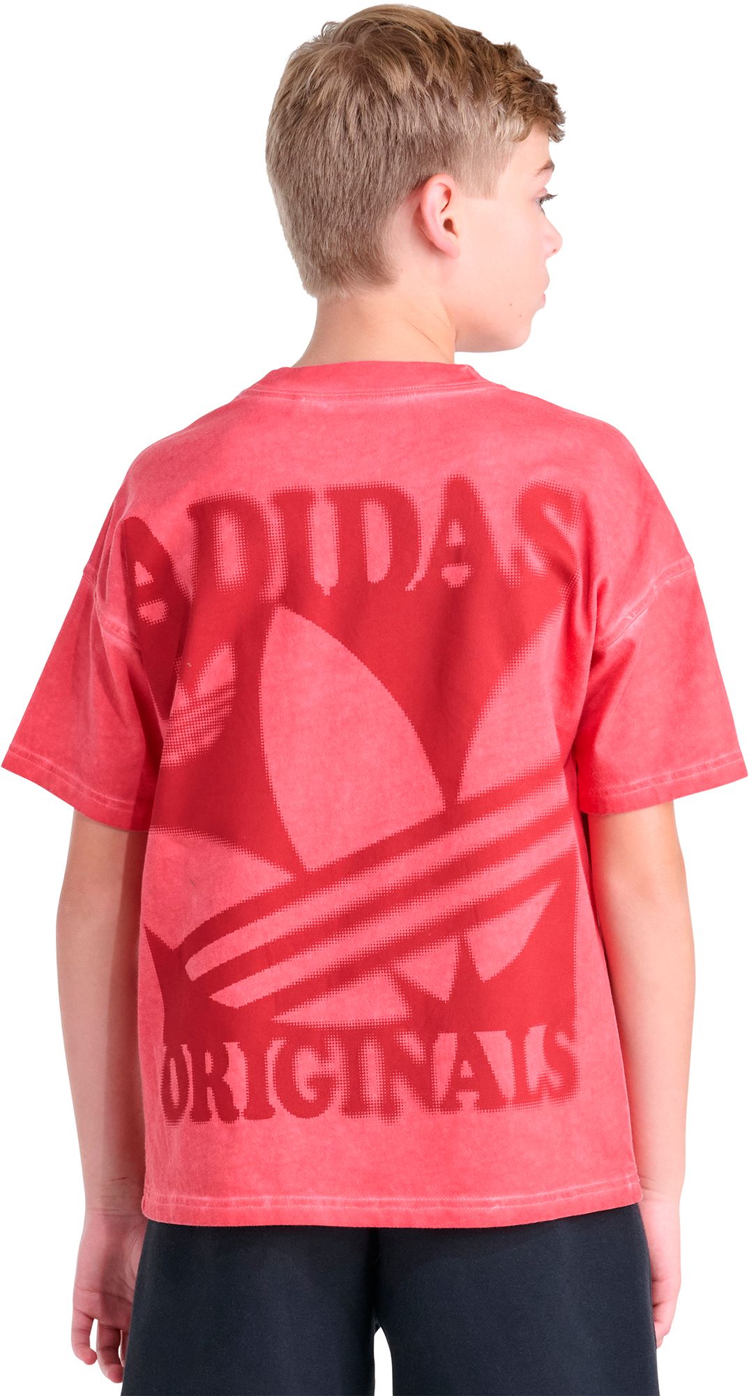 adidas Boys' Originals Logo Washed Graphic Tee