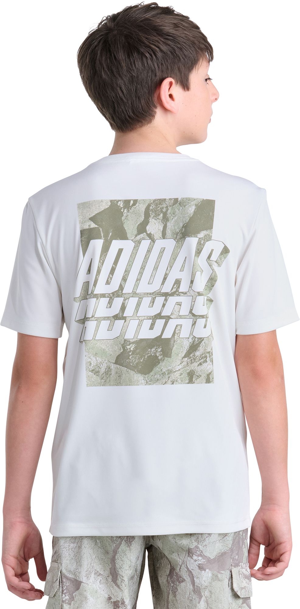 adidas Boys' Rock Camo Poster Graphic Tee