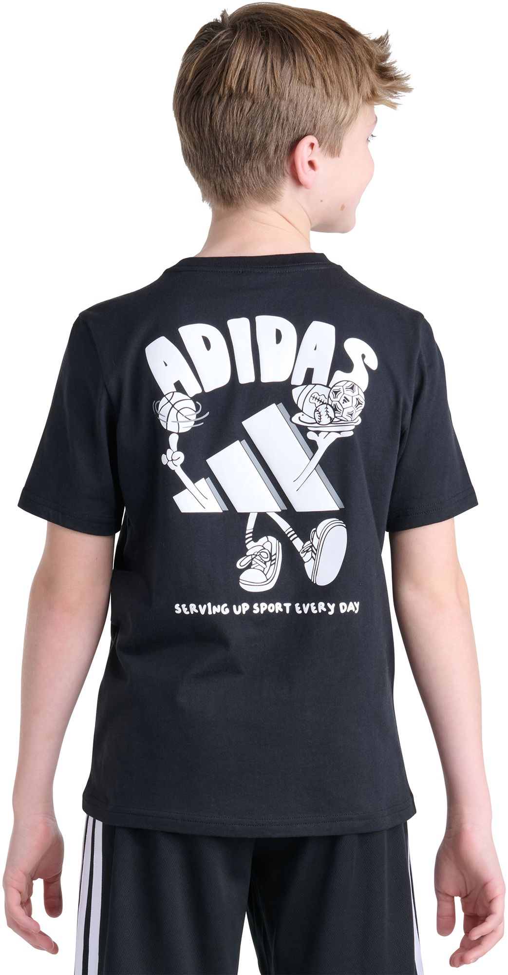 adidas Boys' Serving Up Sport Graphic Tee