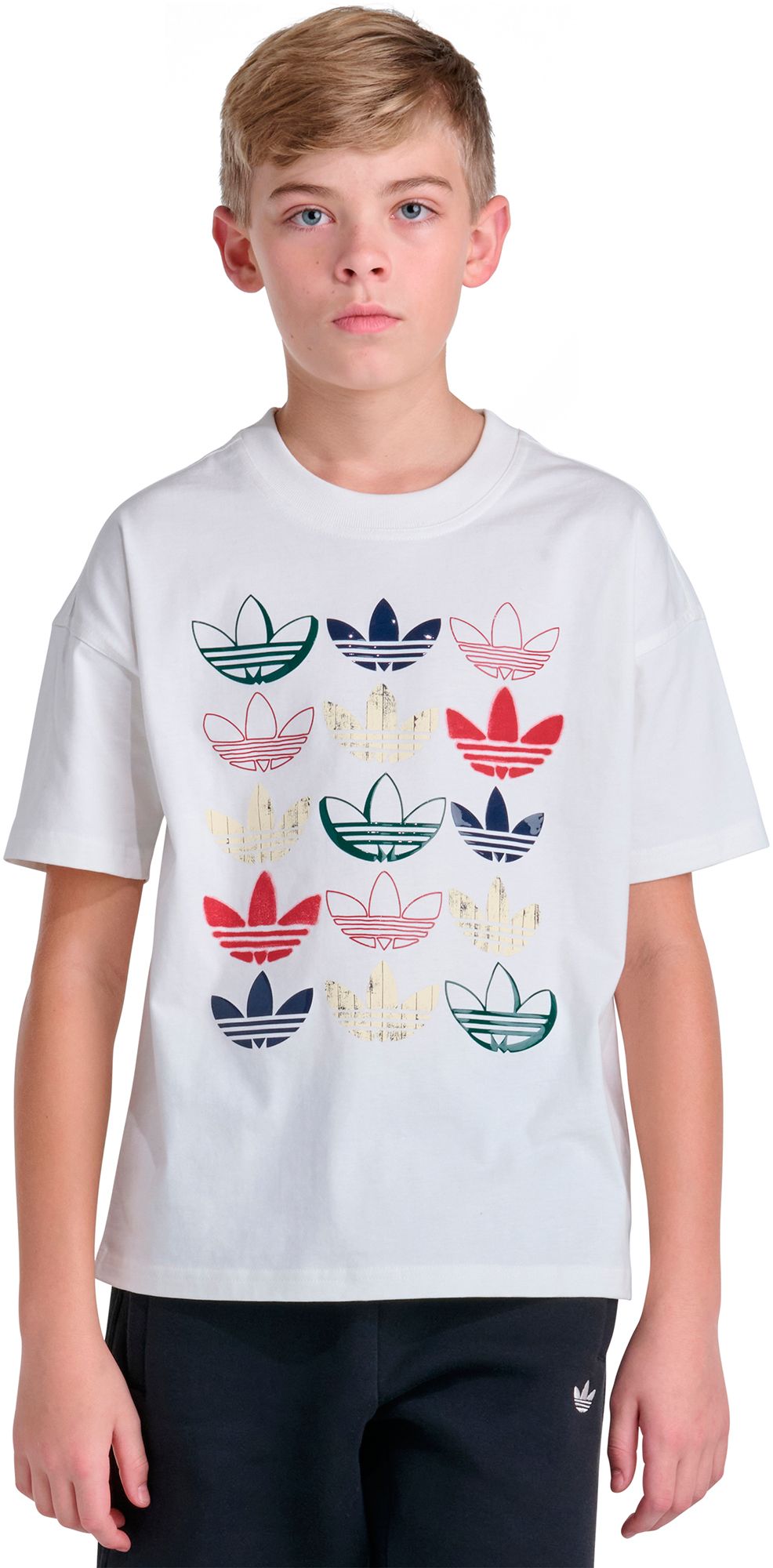 adidas Boys' Originals Trefoil Logo Poster Graphic Tee
