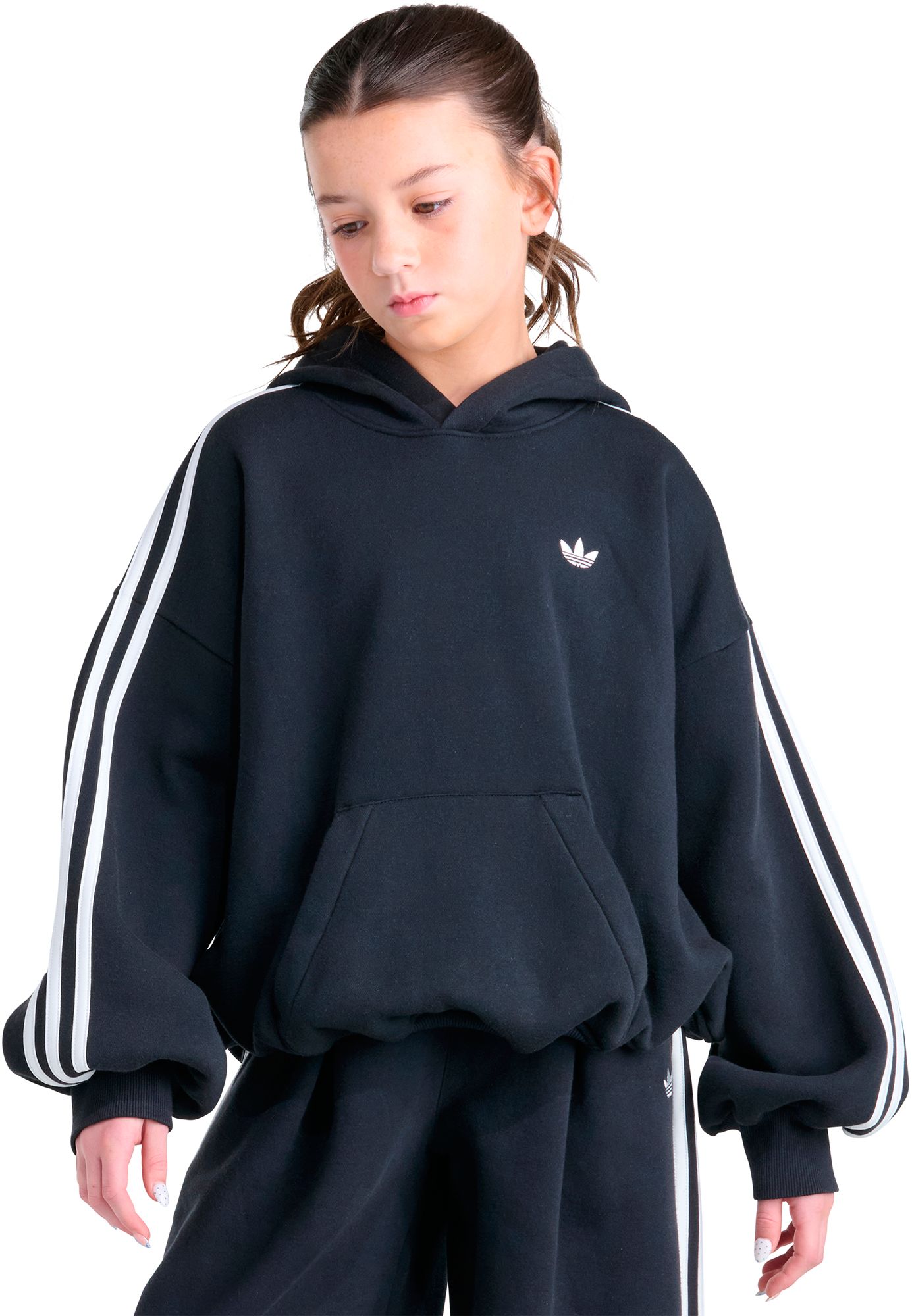 adidas Girls' Originals Bubble Hem Hoodie
