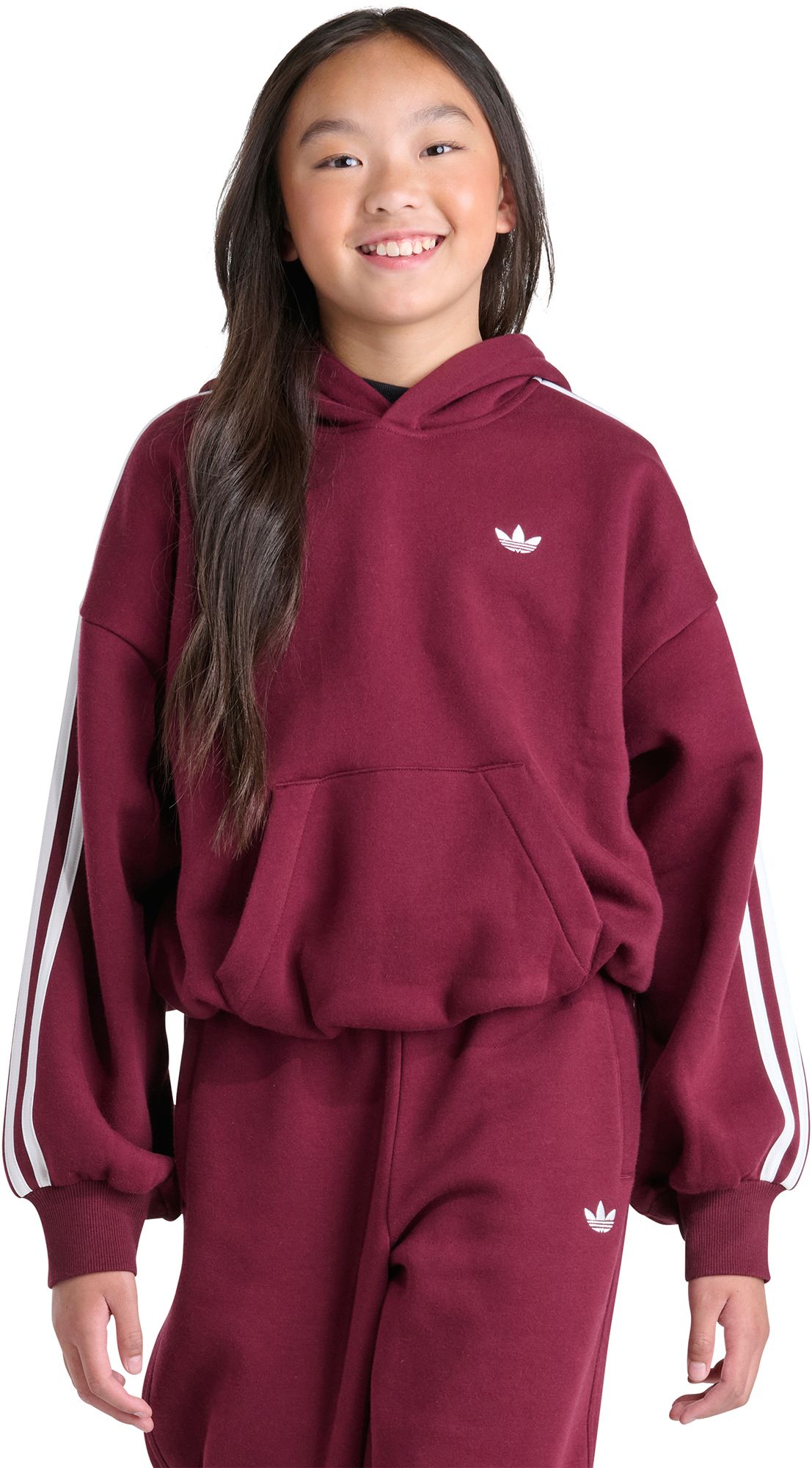 adidas Girls' Originals Bubble Hem Hoodie