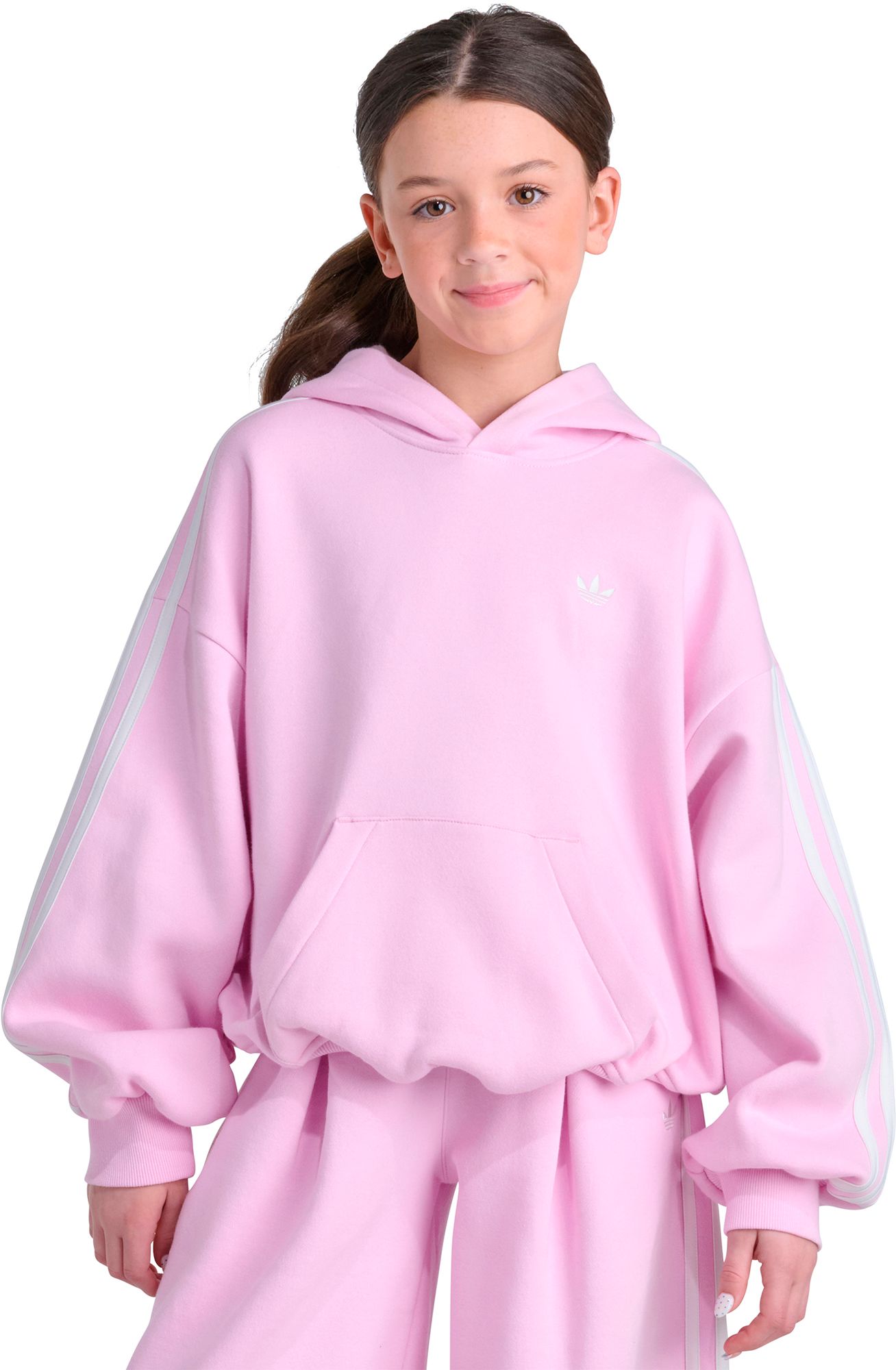 adidas Girls' Originals Bubble Hem Hoodie