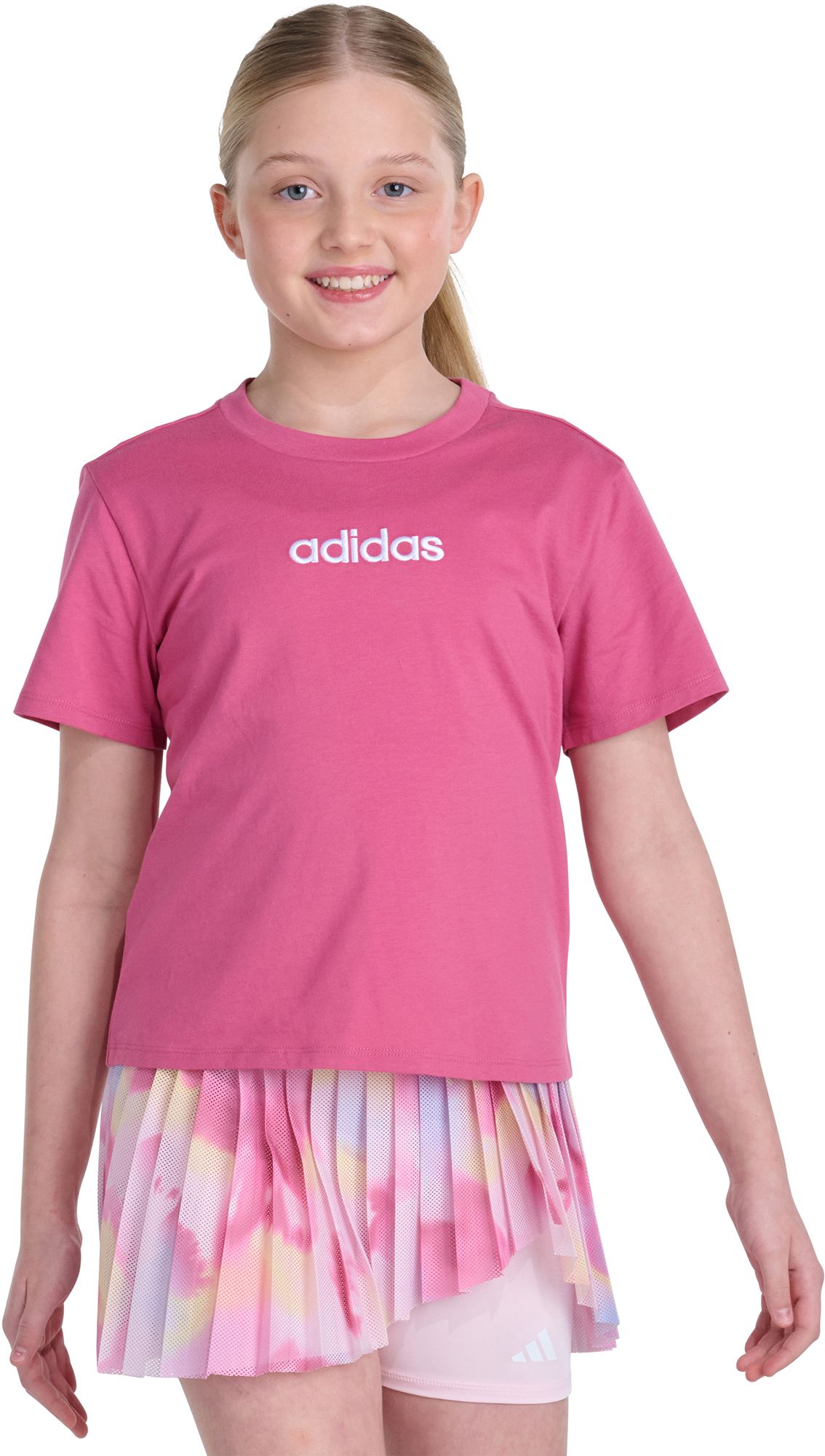 adidas Girls' Embroidered Tee