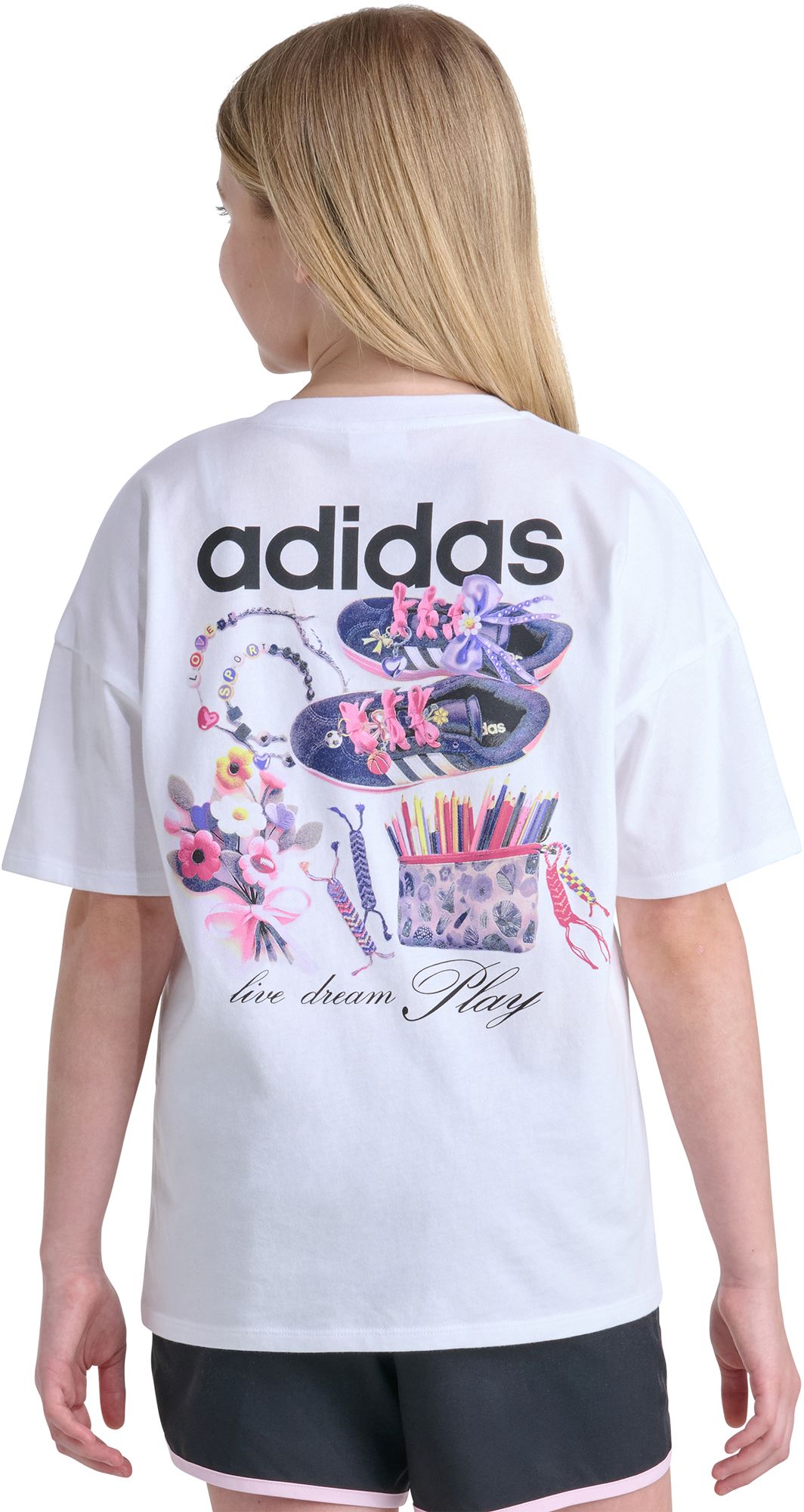 adidas Girls' Boyfriend Graphic Tee