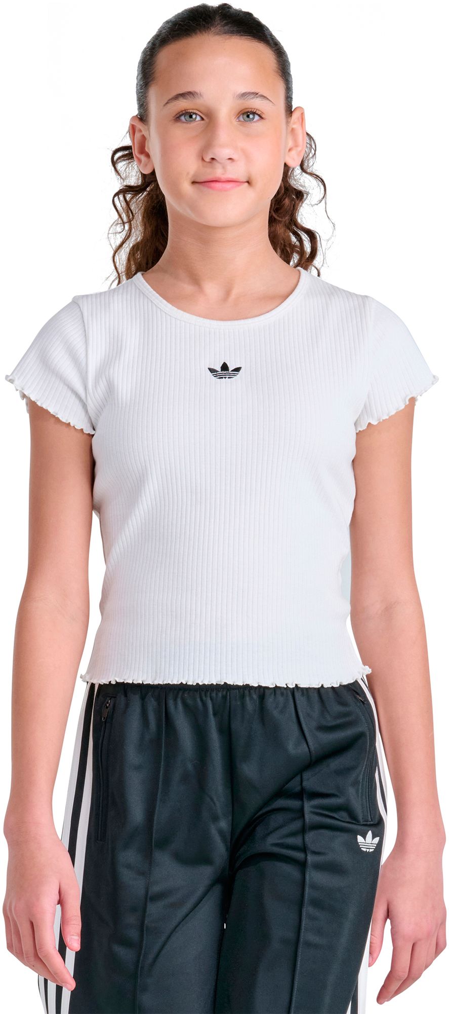 adidas Girls' Originals Essential Rib Tee