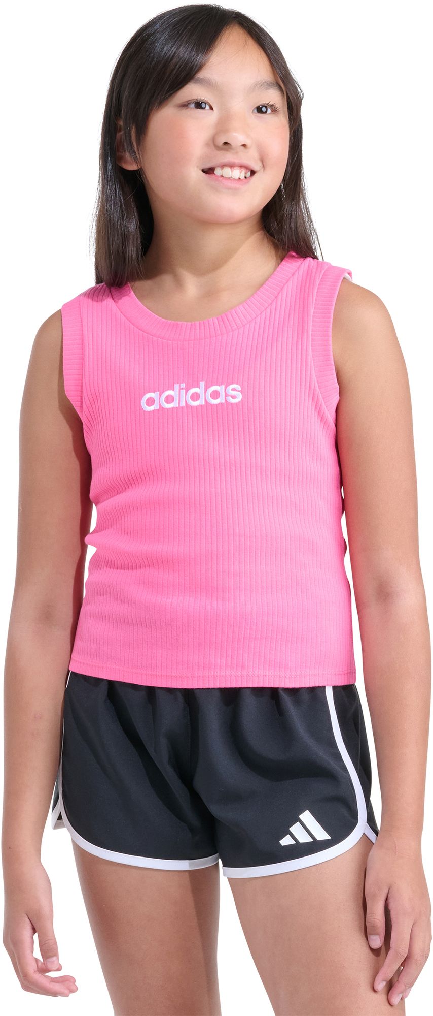 adidas Girls' Sleeveless Rib Tank Top